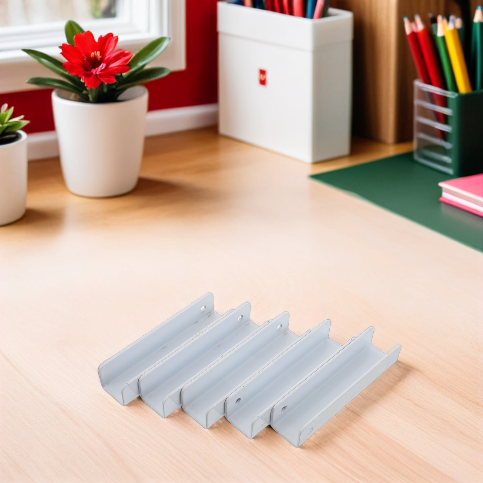 FUEENIRVA 6Pcs Durable Pet Gate Groove for Dog with U Shaped Reinforcement for Home Indoor Safety Gates