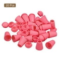 thumbnail image 3 of Unique Bargains 20Pack Plastic Cord Lock Bell End Stopper Cord End Lock Rope Fastener, Rose Pink, 3 of 5