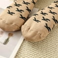 thumbnail image 3 of Fuzzy Socks for Women No Show Fall Fashion Must Haves Foot Warmer Ankle Cozy Winter Socks Brown, 3 of 5