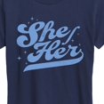 thumbnail image 3 of Instant Message - She Her - Women's Short Sleeve Graphic T-Shirt, 3 of 6