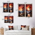 thumbnail image 4 of Designart "Pine Tree Crimson Charm II" Tree Pine Wall Art Set Of 2 - Peach Floral Wall Decor Set Of 2, 4 of 7