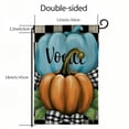 thumbnail image 3 of PHYHOO  Fall Garden Flag Double Sided Burlap for Outside Pumpkin Buffalo Plaid Welcome Small Seasonal Yard Autumn Decoration (Blue Pumpkin) White, 3 of 6