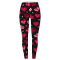 thumbnail image 4 of Yuncity Womens Valentines Leggings Cute Holidays Love Heart Print Funny Graphic High Waist Tights Yoga Pants For Workout Running Athletic Women's Leggings S-Xxl Black, 4 of 4