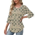 thumbnail image 5 of 3/4 Sleeve Tops for Women Summer Summer Tops for Women Plus Size Sleeveless Womens Tops Spring Summer Fashion 2025 Womens T Shirts Cotton Graphic orders placed by me, 5 of 8