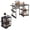 Black, variant on Anoncndin Folding Computer Desk with Wheels, Space-Saving Mobile Home Office Writing Table - Storage Shelf, Side Organizer, Locking Rolling Casters - Small Spaces, Color: White (US line)