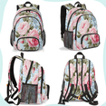 thumbnail image 6 of Herdesigns Pink Rose Laptop Backpack for Women Men, 18.3 Inch Large Computer Backpacks Fashion Teacher Nurse Bag Casual Daypack for Work Travel, 6 of 8