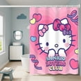 thumbnail image 3 of Sanrio Hello Kitty Rideaux de Douche Mignons Kawaii Dessin Animé Rideau de Salle de Bain Imperméable avec Crochets Décoration de Salle de Bain Anime LS, 3 of 6