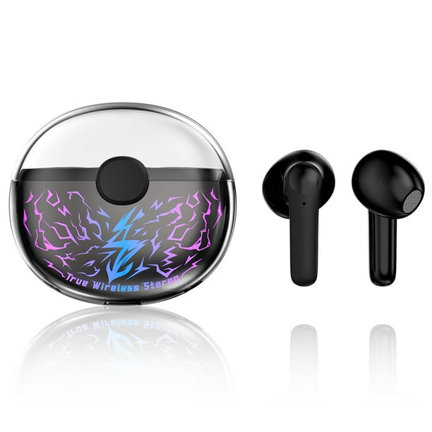 Auriculares Bluetooth-Compatible Control Táctil Inteligente IPX4 Auriculares Impermeables Estéreo Sound Earbudos Earbudos Suministros Computadoras Negro sidaley EL022384-03B