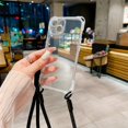 thumbnail image 3 of Crossbody Necklace Lanyard Candy Solid Color Soft Phone Case For iPhone 15 Pro Max 14 Plus 13 12 11 Strap Cord Shockproof Cover, 3 of 5
