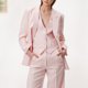 thumbnail image 4 of Chaleco Chaleco básico con cuello en V Estilo casual Traje de trabajo de oficina simple para mujer (Rosa S) Kuymtek Rosa T S para Mujer, 4 of 5