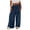 Navy, variant on Lenpel Cotton Linen Pants for Women Lightweight Pleated Wide Leg Baggy Trousers Lounge Flowy Comfy Beach Vacation Clothes