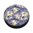 thumbnail image 3 of XMXY Oriental Lilies Floral Violet Spare Tire Cover, Universal Waterproof Cover for Jeep RV Tire Wheel Protection, 14 inch, 3 of 8