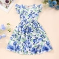 thumbnail image 2 of XDZJLR Robe Fille Printemps/été Col Rond Manches Évasées Motif Dessin Animé Jupe Décontractée, 2 of 7