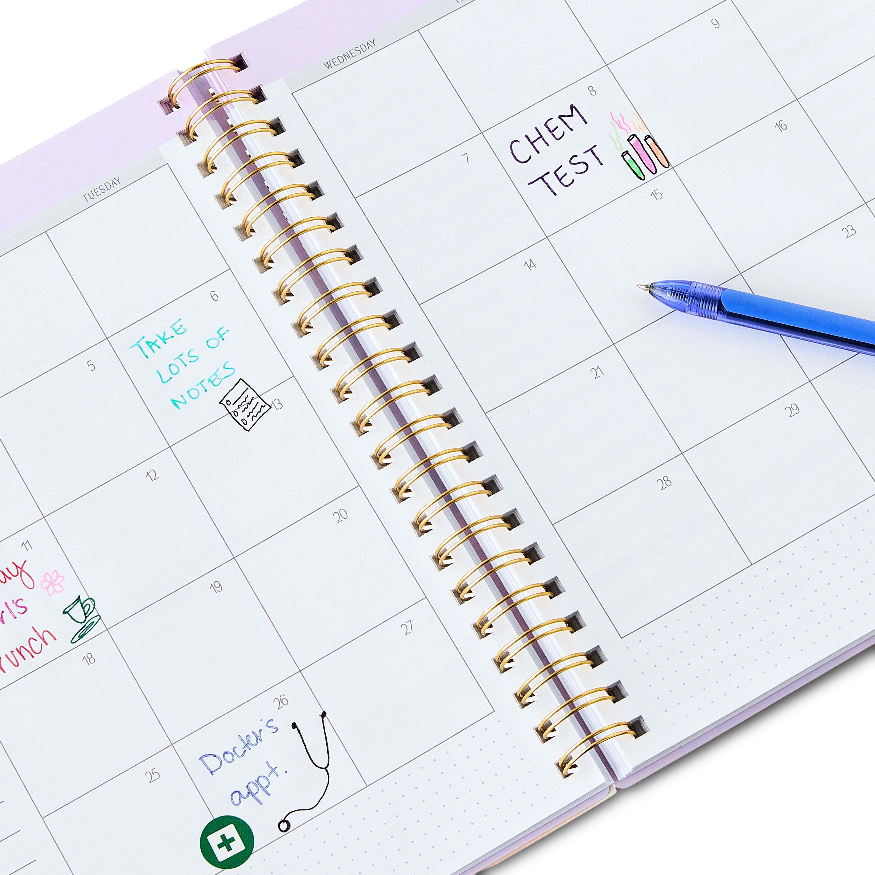 Pen+Gear Monthly Weekly, Large (9"x 11"), Muti-Color Floral, 15 -Month April 2026-June 2027 Double Wire Planner
