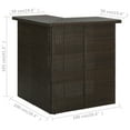 thumbnail image 3 of vidaXL 4 Piece Garden Bar Set with Cushions Poly Rattan Brown, 3 of 4