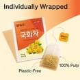 thumbnail image 4 of Damtuh Chrysanthemum Tea, Korean Herbal Flower Tea, Caffeine Free, 20 Tea Bags, 0.4 g Each, 4 of 6