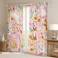 thumbnail image 2 of Manfei Cartoon Cute Fox Curtains Pack of 2 (42x84 Each) for Kids, Kawaii Owl Ribbit Animal Curtains Blackout, Rustic Flower Bedroom Curtains, Black Out Curtains Home Decor, 2 of 6