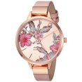 thumbnail image 1 of Watch Nine West para mujer, esfera floral, caja de 38 mm y correa rosa, 1 of 1