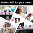 thumbnail image 5 of Una pareja azul + globo azul y blanco, decoración de personajes, decoración de jardín de resina con globos, decoración de coche de muñeca linda pareja besándose, decoración de salpicadero de coche JM, 5 of 5