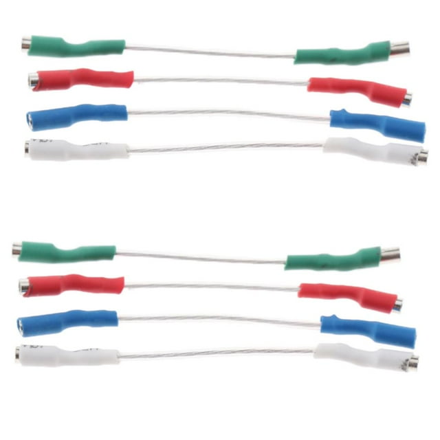 2x 4 Pieces Turntable Headshell Wires Most Tonearms