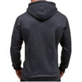thumbnail image 3 of Odeerbi Cardigan For Men New Trendy All-Match Zipper Hooded Sweater Coat Solid Color Cardigan Dark gray, 3 of 3