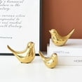thumbnail image 2 of Pretty Comy Bird Statues Home Decor Modern Style Gold Decorative Ornaments For Living Room Bedroom Office Desktop Cabinets, 2 of 6
