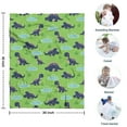 thumbnail image 4 of Green Cartoon Dinosaurs Ponds Pattern Blanket,Comfortable Soft Flannel Throw Blanket,All Season,Warm Lightweight Blankets for Sofa Bed Couch Living Room Chair,30"x40", 4 of 4