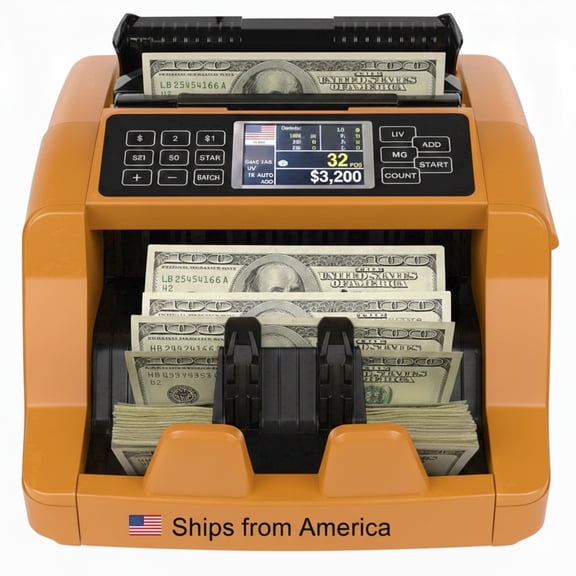 BC-3600-SD Single Denomination Bill Counter and Counterfeit Detector Machine with LCD Display, Black