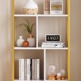thumbnail image 6 of Whizmax Gold Bookshelf with Drawers Modern Bookcase White Storage Rack Shelf Tall Standing Bookshelves Large Display Racks Unique Book Shelf,for Bedroom, Living Room, 6 of 8