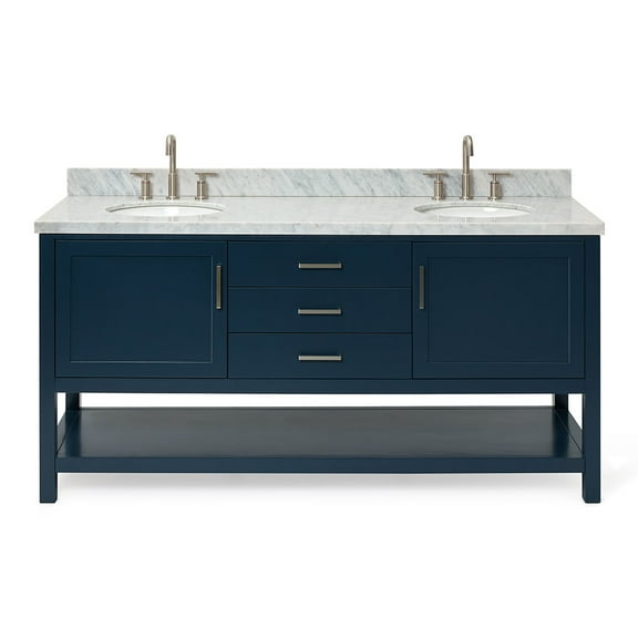 Ariel R073dcwovo Bayhill 72" Free Standing Double Basin Vanity Set - Midnight Blue /