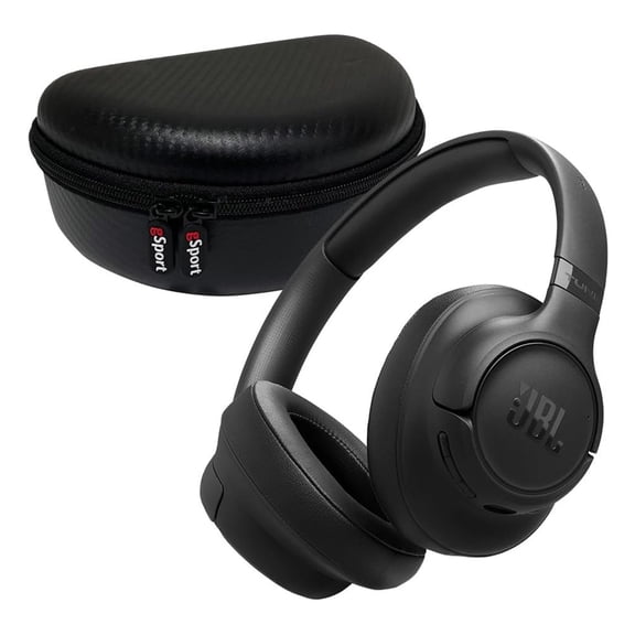 JBL Tune 730BT Wireless Over Ear Bluetooth Headphone Bundle with gSport Case (Black)