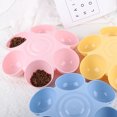 thumbnail image 4 of BeesClover Pet Cat 6-grid Petals Bowls Multi-function Appropriate Height Drinking Water Feeding Bowl Pet Supplies, 4 of 9