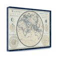 thumbnail image 2 of Tangletown Fine Art 'Plan de Meridien Blue Border' Graphic Art Print on Canvas, 2 of 2