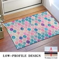 thumbnail image 3 of Multi Color Moroccan Checkered Pattern Door Rugs,Washable Non Slip Door Mats Indoor,Decorative Door Mats,Entry Mat Indoor for Entrance,Bedroom,Kitchen,Bathroom,16"x24", 3 of 6