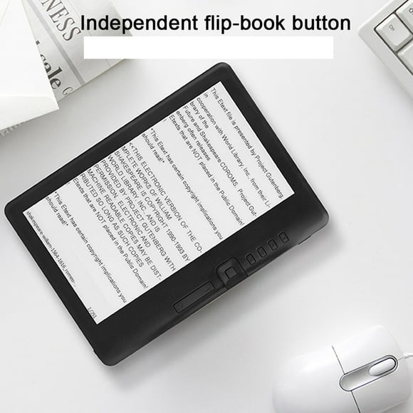 BK7019 7inch TFT EReader, LCD Portable Waterproof Colorful Screen Ebook Reader, Integrated Body Ultra Clear Digital Book Read for Music, Video, Photos, 2100mAh, Supports TF Card