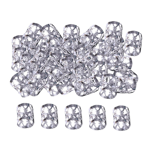 100 Uds Anillos de cabello jinwen Accesorios para el cabello Plata 8mmx9mm