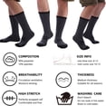 thumbnail image 4 of Eiyebisi Men's Athletic Workgear Crew Socks 10 Value Pack  Shoe Sizes 6-12, 4 of 5