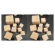 thumbnail image 4 of Advancent 10x bloques de sin terminar, adornos cuadrados, modelado artesanal DIY 2piezas 10 piezas 2.5 CM, 4 of 6