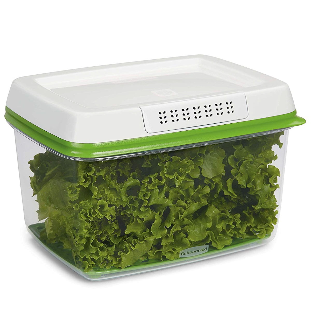 Rubbermaid FreshWorks Saver, Large Short Produce Storage Container,  11.3-Cup, Clear