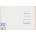 thumbnail image 2 of Designer Greetings Blue and Pink Flowers on Sparkling White Background : Pink Vertical Stripe Sister and Brother-in-Law Easter Card, 2 of 2