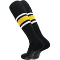 thumbnail image 3 of TCK Dugout Knee High Socks Pattern E - Black White Gold, 3 of 4