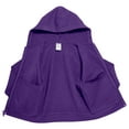 thumbnail image 6 of Soft  Cozy 100% Cotton Fleece Zip Hoodie with Inner Pockets | Purple, 6 of 7