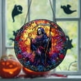 thumbnail image 3 of Gothic Halloween Stained Glass Window Decor, Dark And Floral Halloween Decor., 3 of 8