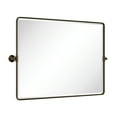 thumbnail image 5 of TEHOME Horizontal Farmhouse Oil Rubbed Bronze Metal Framed Rounded Pivot Rectangle Bathroom Mirror 40x30", 5 of 8