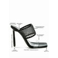 thumbnail image 3 of London Rag Salween Clear Embellished Square Toe Womens Heels, 3 of 10