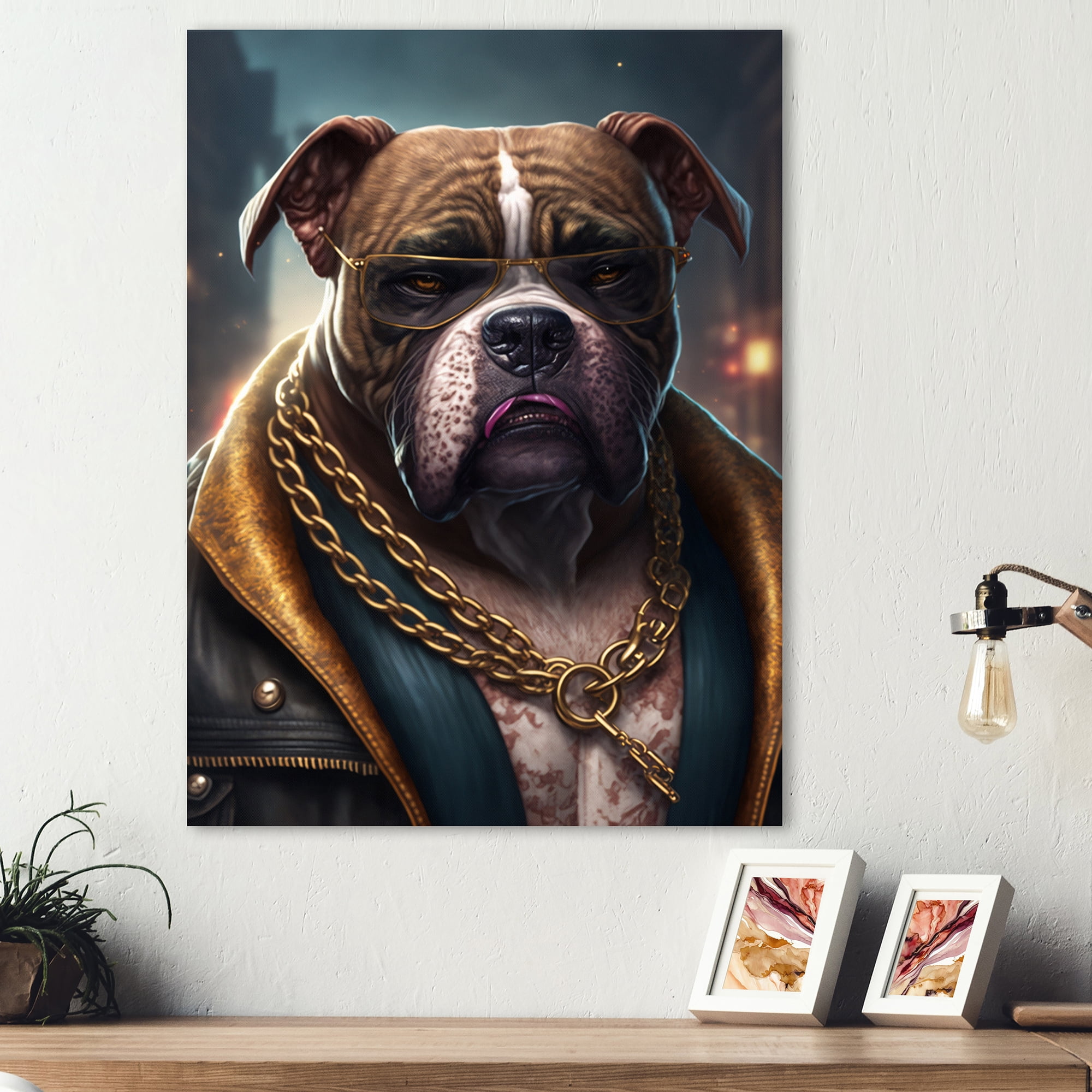 Designart Boxer Gangster In NYC I Canvas Wall Art