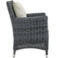 thumbnail image 3 of Mod Rattan Outdoor Patio Dining Chair - Beige, 3 of 4