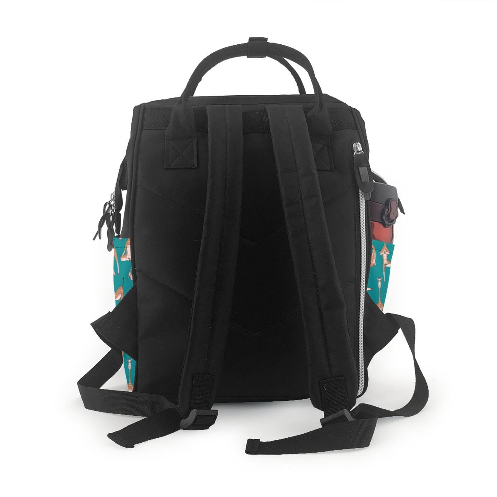 Fuzoiu Giraffes Doing Various Yoga Print Diaper Bag Backpack,Baby Essentials Travel Tote,Multi function Waterproof Diaper Bag, Travel Essentials Baby Bag - Unisex