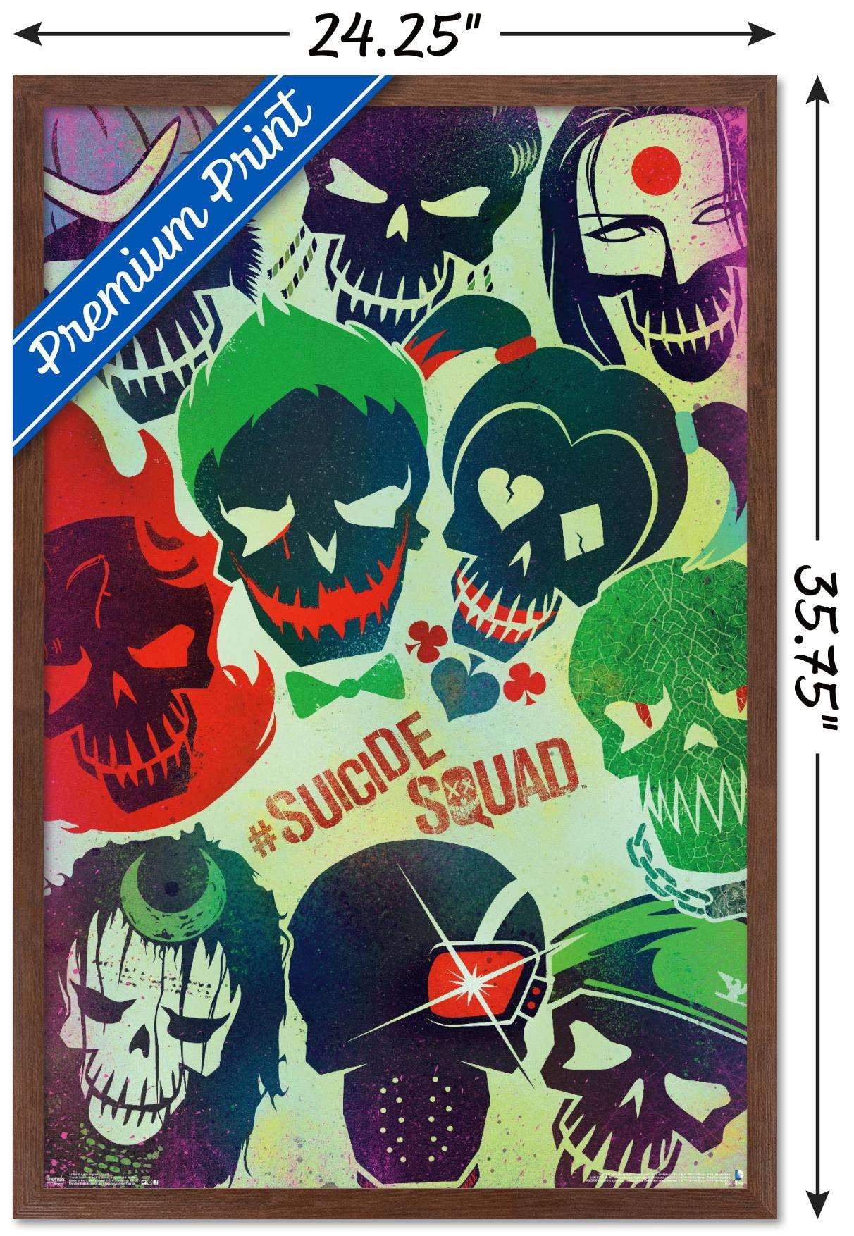 DC Comics Movie - Suicide Squad - Faces Wall Poster, 22.375" x 34", Framed