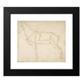 thumbnail image 2 of Andrea del Verrocchio 14x12 Black Modern Framed Museum Art Print Titled - Measured Drawing of a Horse Facing Left (ca. 1480-88), 2 of 5